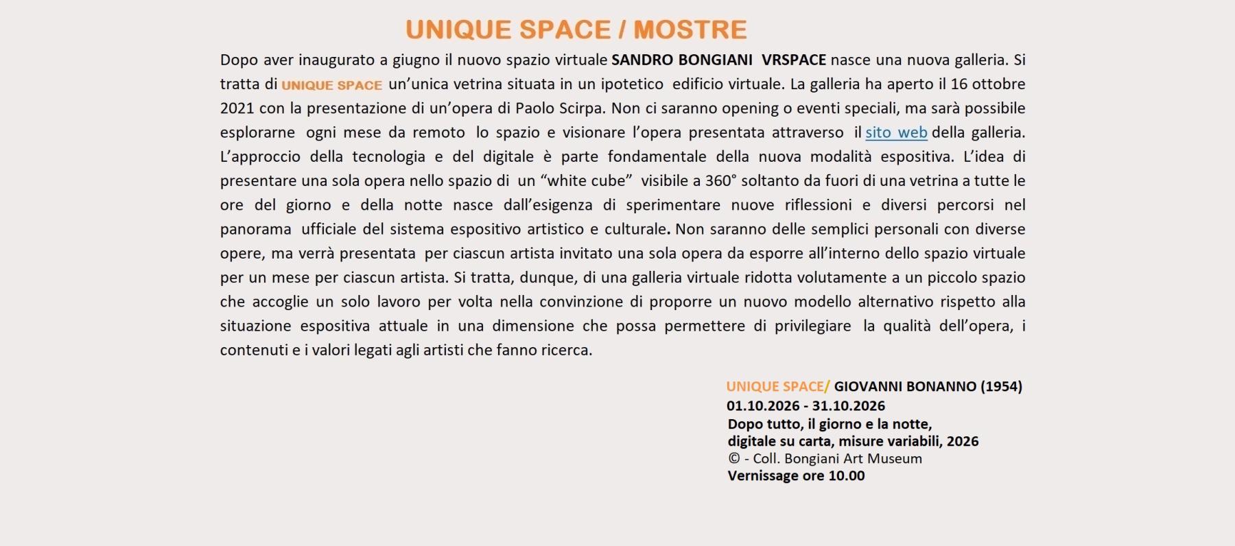 LA MOSTRA  IN CORSO 